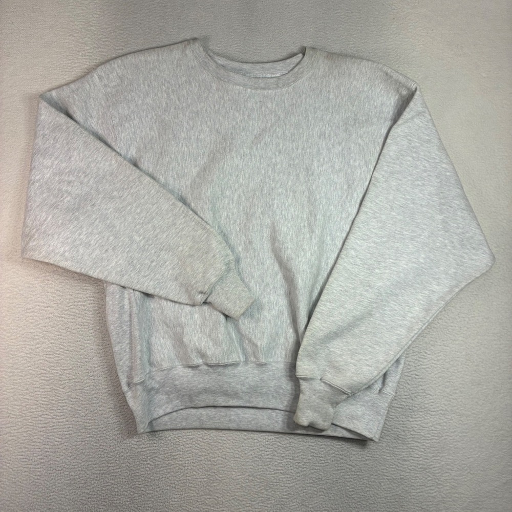 Champion Premium Reverse Weave Crewneck Sweatshirt Men L Gray Pullover Vintage